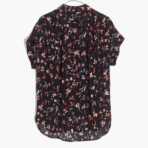 Madewell Central Drapey Shirt in Drifting Flowers